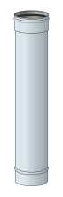 Roura Ø125 mm přetlak výška 1 m - nerez síla 0,6 mm