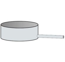 Odkap do boku pro nahlížecí díl Ø180 mm - nerez síla 1 mm