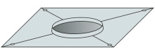 Krycí plech lisovaný Ø120 mm - nerez síla 0,6 mm